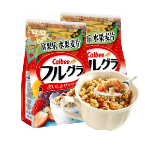 天猫超市 日本 Calbee 水果营养麦片 700g*2袋 63.2元618乐活日