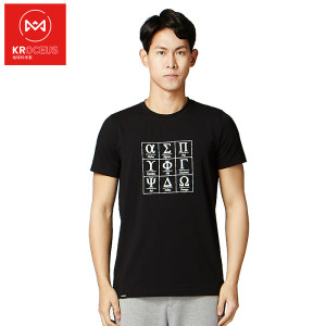 地球科学家 棉氨面料 男吸湿休闲T恤 星座印花